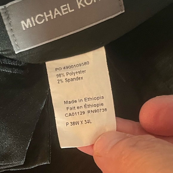 MICHAEL Michael Kors Mens Flat Front Straight Leg Dress Pants - Picture 3 of 6